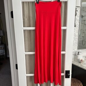 Mona B Red Women's Maxi Skirt, Medium